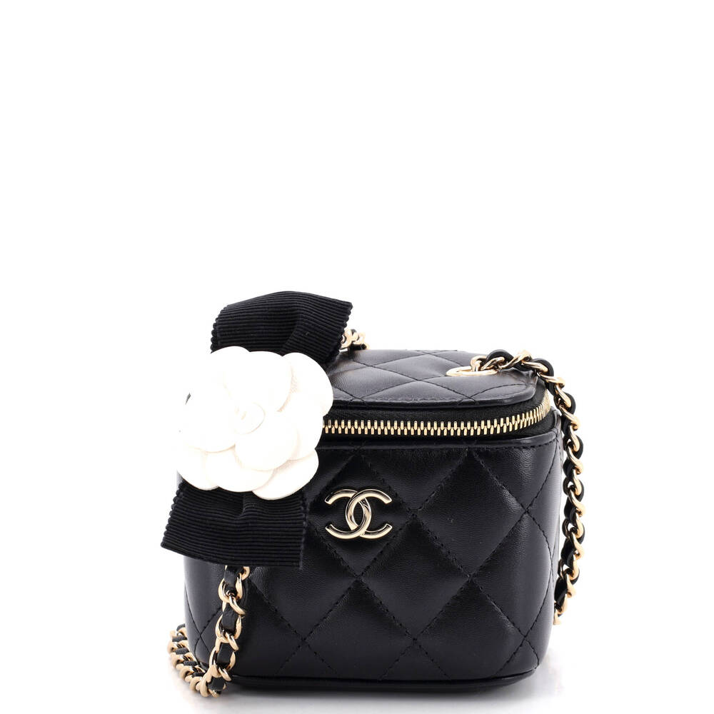 Chanel Camellia Bow Vanity Case With #259705C35B